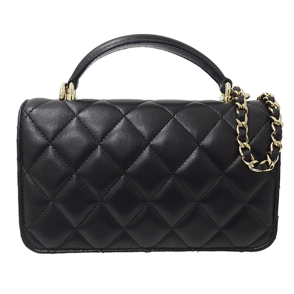 Chanel Bag Lamb Black Matelasse Shoulder Lambskin - Picture 1 of 16